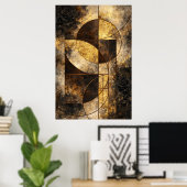 Abstracte Elegantie Poster (Thuiskantoor)