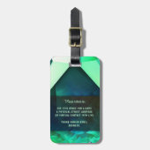 Abstracte Emerald Alchemie Magische Energie Advent Bagagelabel (Voorkant verticaal)