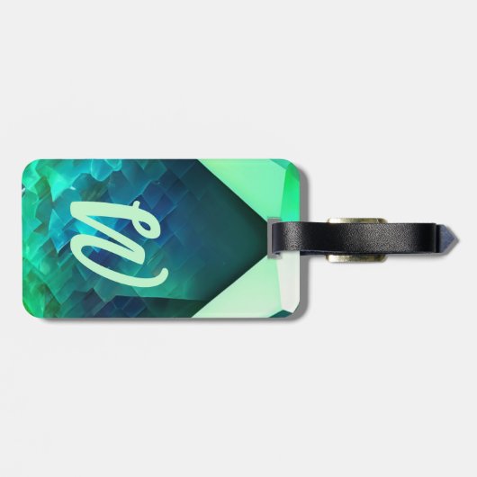 Abstracte Emerald Alchemie Magische Energie Advent Bagagelabel (Achterkant horizontaal)