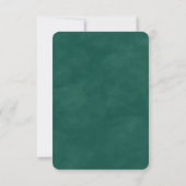 Abstracte Emerald Green Wedding RSVP Reageer Kaart (Achterkant)