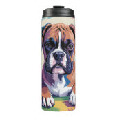 Abstracte en kleurrijke Boxer Dog Thermosbeker (Voorkant)
