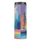 Abstracte en kleurrijke Boxer Dog Thermosbeker (Achterkant)