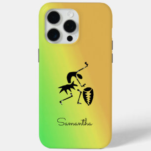 Abstracte en kleurrijke Geweldige Silhouette Dance iPhone 15 Pro Max Hoesje