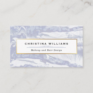 Abstracte en minimale blauwe Waterverf Visitekaartje