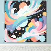 Abstracte en moderne kunst canvas afdruk (Insitu (Houten vloer))