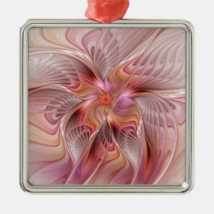 Abstracte Engel Colorful Fantasy Fractal Art Metalen Ornament