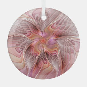 Abstracte engel kleurrijke fantasie fractale kunst glas ornament