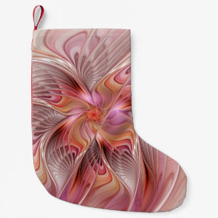 Abstracte engel kleurrijke fantasie fractale kunst kleine kerstsok