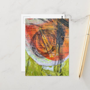 abstracte ernstige duizeligheid collage briefkaart