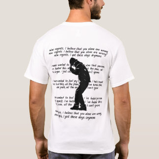 Abstracte esthetische T-shirt met bedrukking op de
