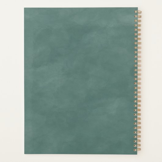 Abstracte ETHERISCHE Eucalyptus Groene Trouwplanne Planner (Achterkant)