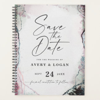 Abstracte etherische Mauve Lila Paarse huwelijkspl Planner