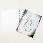 Abstracte etherische Waterverf smaragdgroene trouw Planner (Display)