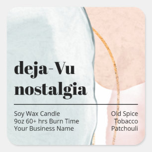 Abstracte etiketten met blauw en roze Waterverf