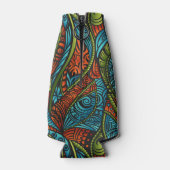 Abstracte etnische achtergrond flesjeskoeler (Achterkant)