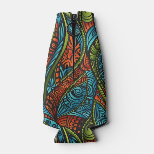 Abstracte etnische achtergrond flesjeskoeler (Achterkant)