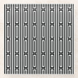 Abstracte etnische achtergrond glazen onderzetter