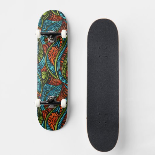 Abstracte etnische achtergrond skateboard (Voorkant)