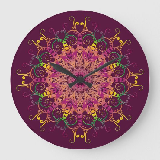 Abstracte etnische mandala. grote klok (Voorkant)