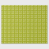 Abstracte etnische matrix - Kiwi Green Cadeaupapier (Vlak)