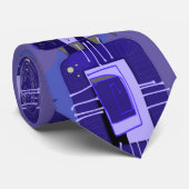 Abstracte etnische matrix - Mauve Blue Olive Stropdas (Opgerold)