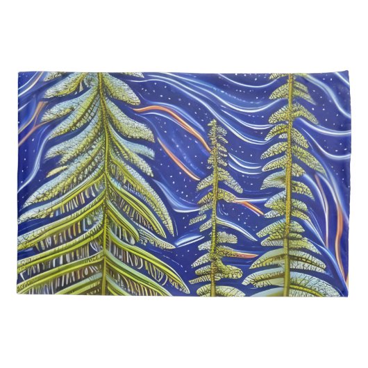 Abstracte Evergreens Kussensloop (Achterkant-Links)