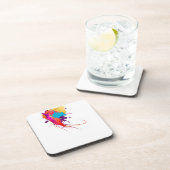 Abstracte exotische Spletters voor het verven van  Bier Onderzetter (Rechterzijde)