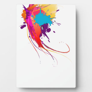 Abstracte exotische Spletters voor het verven van  Fotoplaat