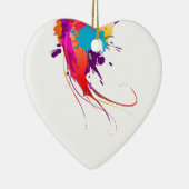 Abstracte exotische Spletters voor het verven van  Keramisch Ornament (Rechts)