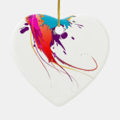 Abstracte exotische Spletters voor het verven van  Keramisch Ornament (Achterkant)