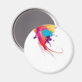 Abstracte exotische Spletters voor het verven van  Magneet (Voorkant / Achterkant)