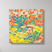 Abstracte exotische zomertuin canvas afdruk (Voorkant)