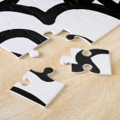 Abstracte expert zwarte en witte puzzel (Zijkant)