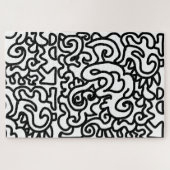 Abstracte expert zwarte en witte puzzel (Horizontaal)