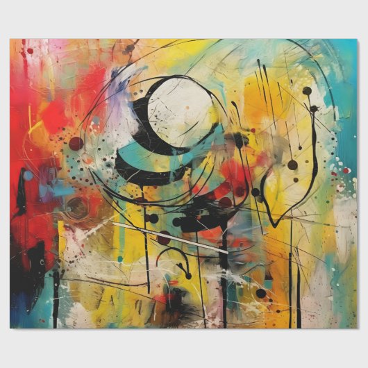 Abstracte explosie van levendige kleuren en dynami cadeaupapier (Vlak)