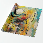 Abstracte explosie van levendige kleuren en dynami cadeaupapier (Uitgerold)