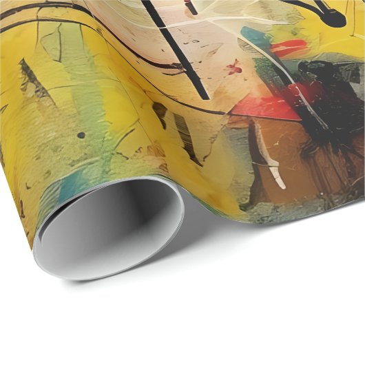 Abstracte explosie van levendige kleuren en dynami cadeaupapier (Rol Hoek)