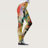 Abstracte explosie van levendige kleuren en dynami leggings (Rechts)