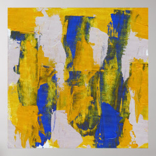 Abstracte expressie #10 door Michael Moffa Poster