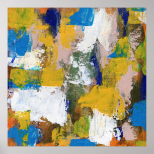 Abstracte expressie #11 door Michael Moffa Poster