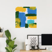 Abstracte expressie #3 door Michael Moffa Poster (Thuiskantoor)