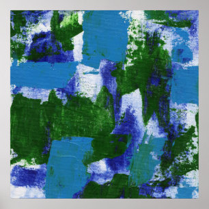 Abstracte expressie #4 door Michael Moffa Poster