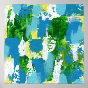 Abstracte expressie #5 door Michael Moffa Poster