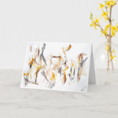 Abstracte expressie "Kind Reminders" kaart (Gele Bloem)