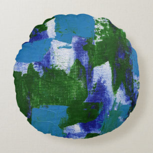 Abstracte expressie nr. 4 door Michael Moffa Rond Kussen