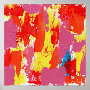 Abstracte expressie nr. 7 door Michael Moffa Poster