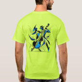 Abstracte expressie van jazz t-shirt (Achterkant)