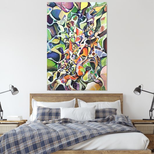 Abstracte expressionisme Chaos Theory Waterverf Canvas Afdruk (Insitu (Slaapkamer))