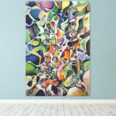 Abstracte expressionisme Chaos Theory Waterverf Canvas Afdruk (Insitu (Houten vloer))