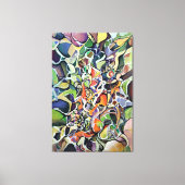 Abstracte expressionisme Chaos Theory Waterverf Canvas Afdruk (Voorkant)